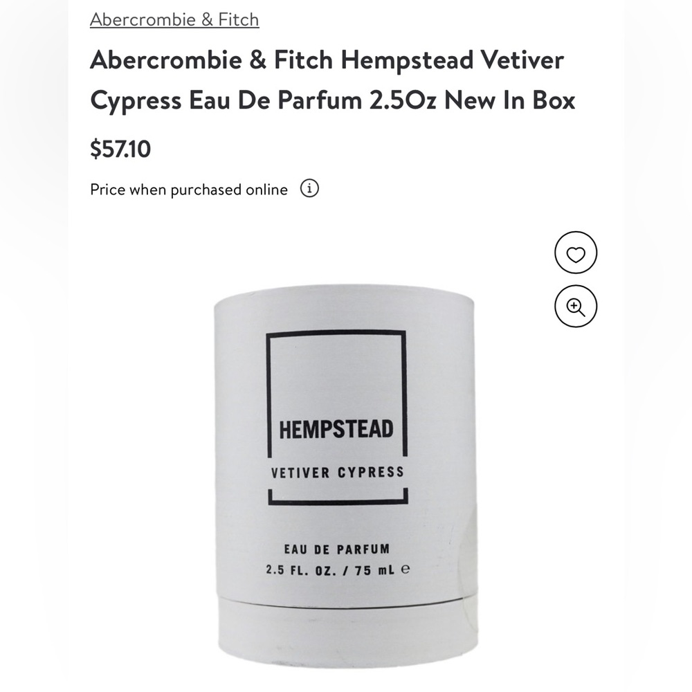 ISO HEMPSTEAD COLOGNE ABERCROMBIE & FITCH